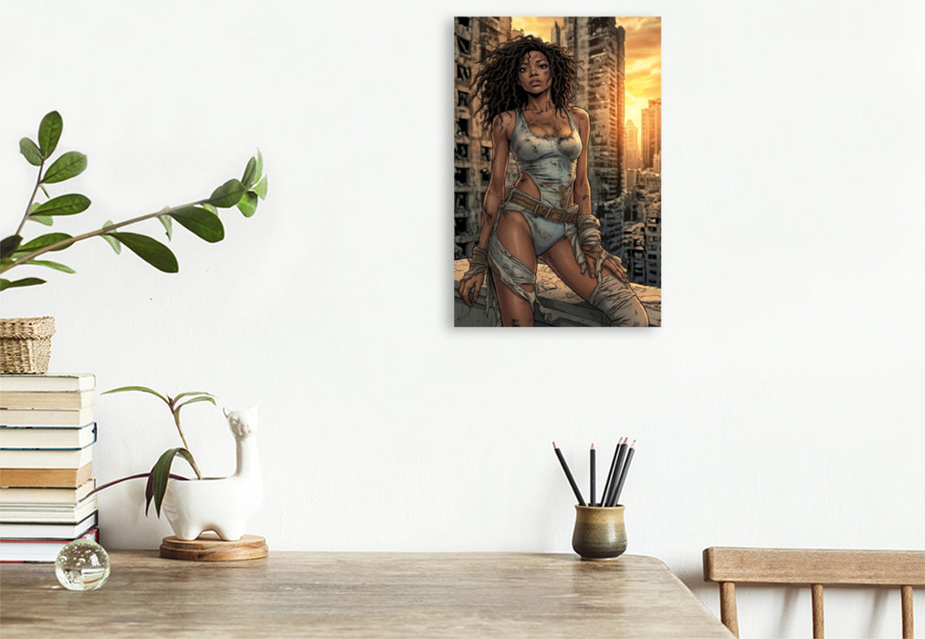 Premium Textil-Leinwand Muriel und der brennende Sommerhimmel