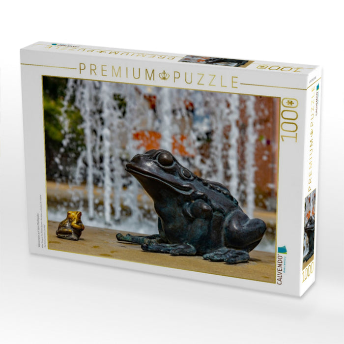 Wasserspiel auf dem Marktplatz - CALVENDO Foto-Puzzle'