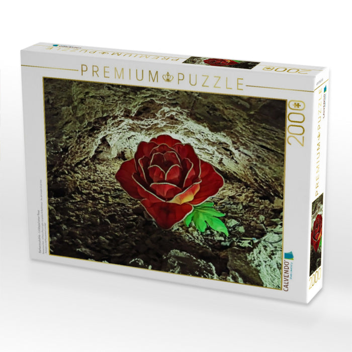 Barbarossahöhle - Lichtspiel einer Rose - CALVENDO Foto-Puzzle'