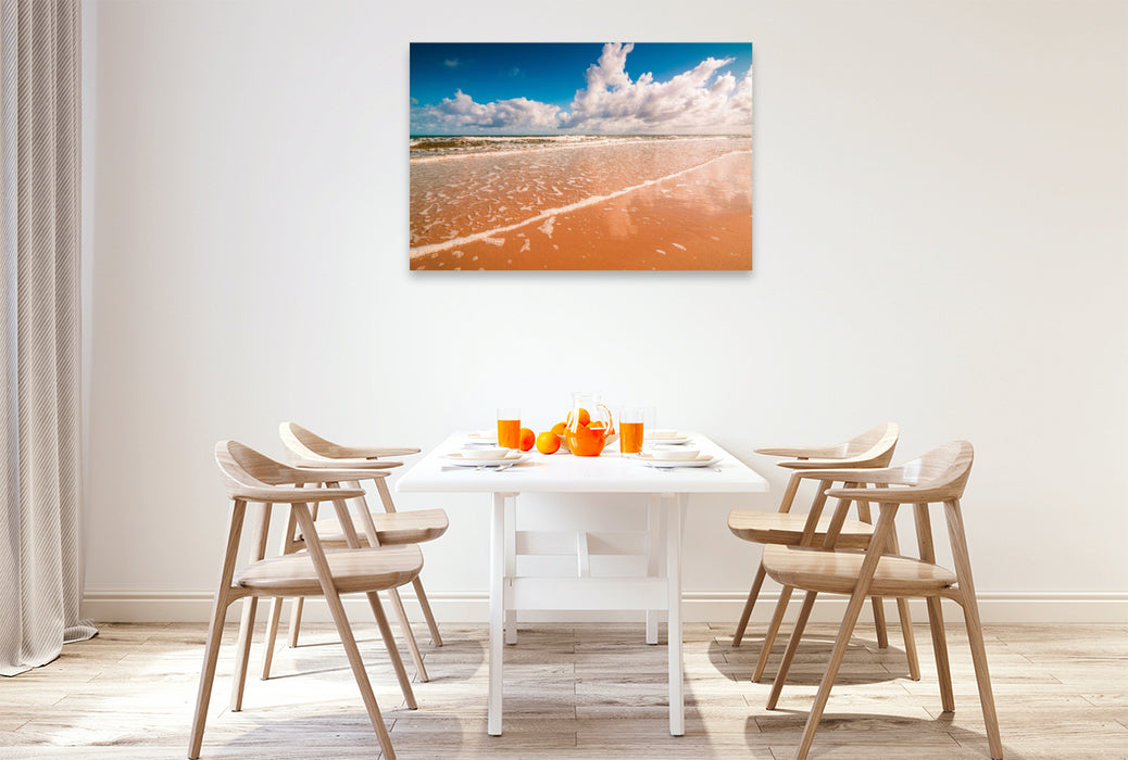 Premium Textil-Leinwand Strand im Sommer