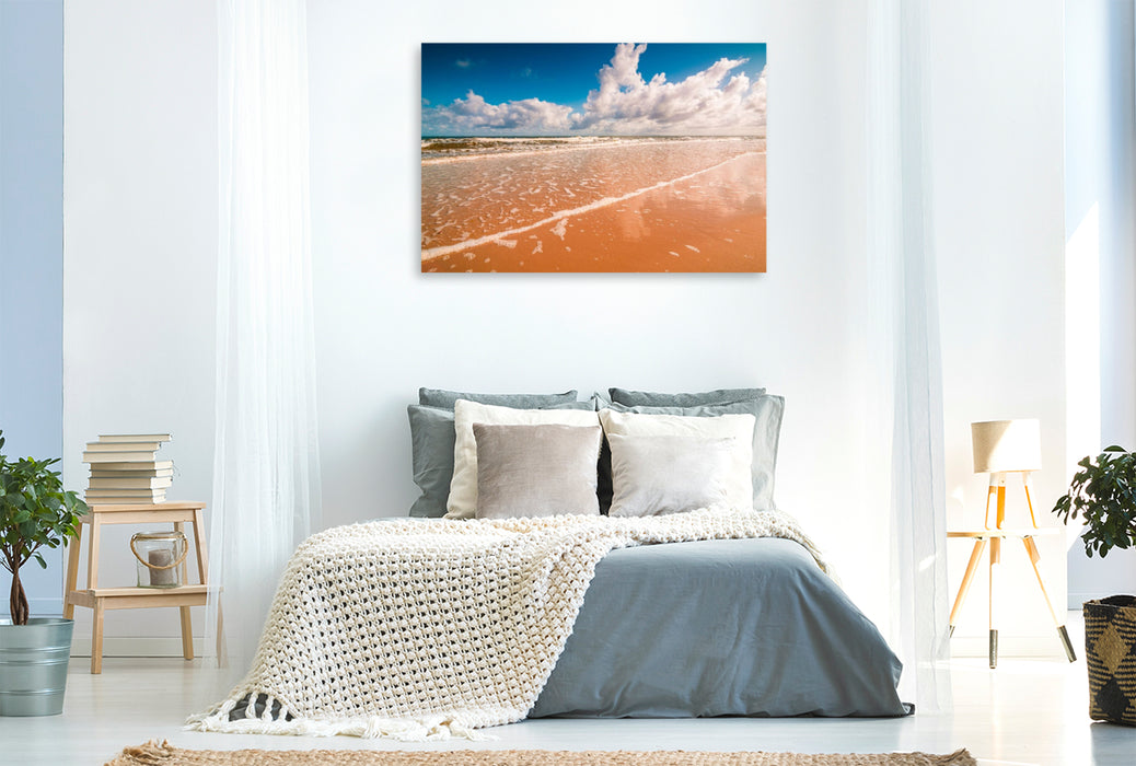 Premium Textil-Leinwand Strand im Sommer
