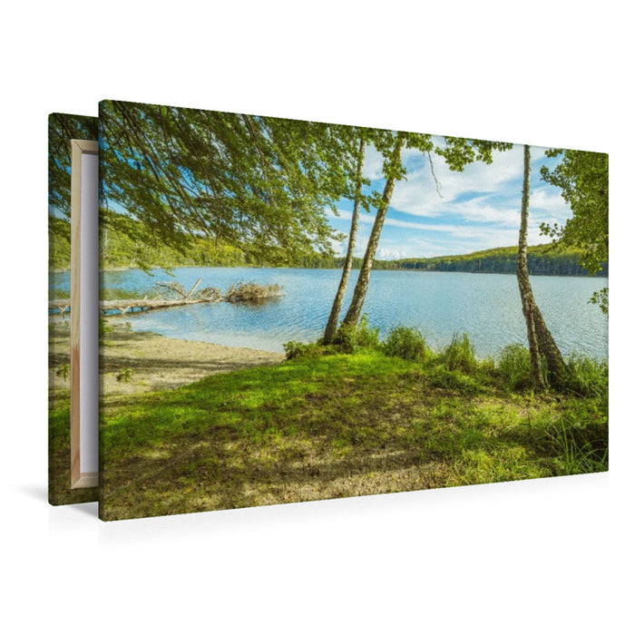 Premium Textil-Leinwand Wolgastsee im Frühling