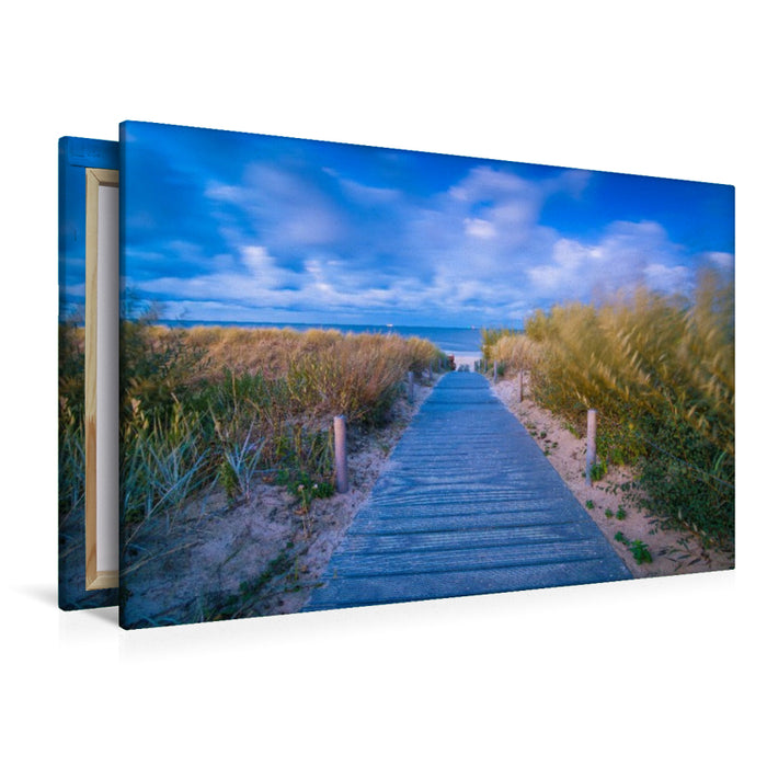 Premium Textil-Leinwand Strandweg in Bansin
