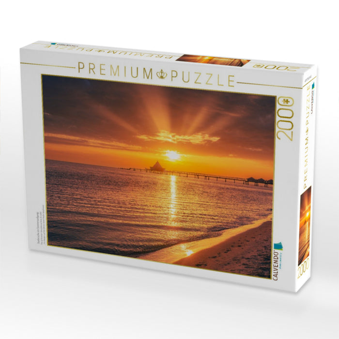 Seebrücke im Sonnenaufgang - CALVENDO Foto-Puzzle'