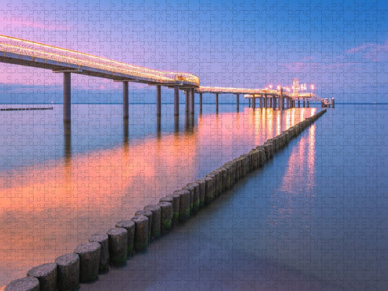 Blaue Stunde in Koserow - CALVENDO Foto-Puzzle'