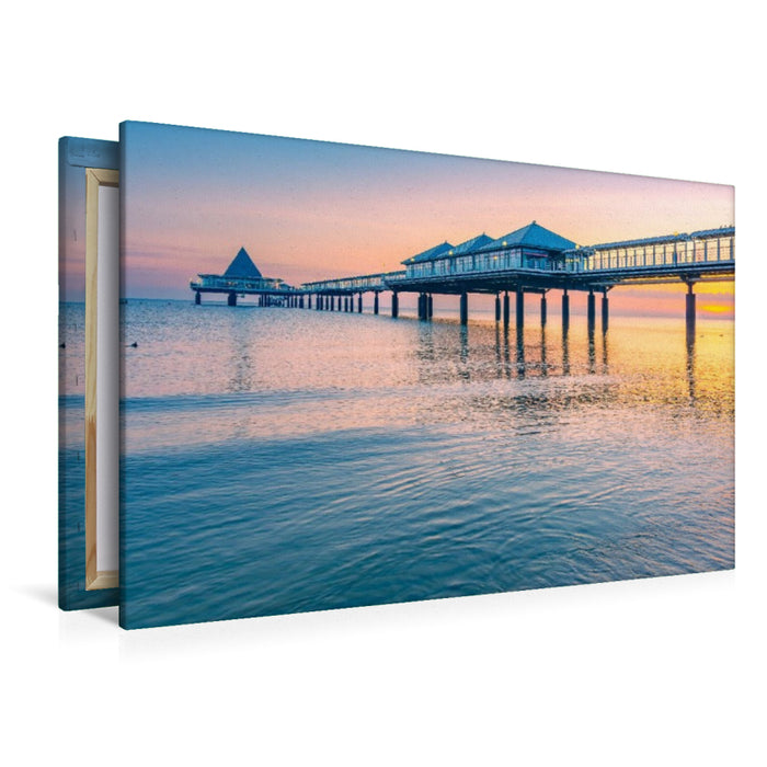 Premium Textil-Leinwand Seebrücke in Heringsdorf