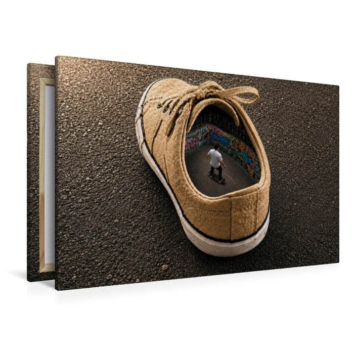 Premium Textil-Leinwand Skatepark im Sneaker