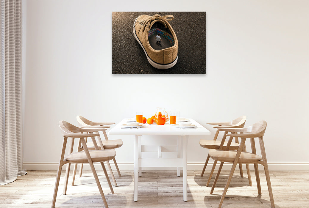 Premium Textil-Leinwand Skatepark im Sneaker