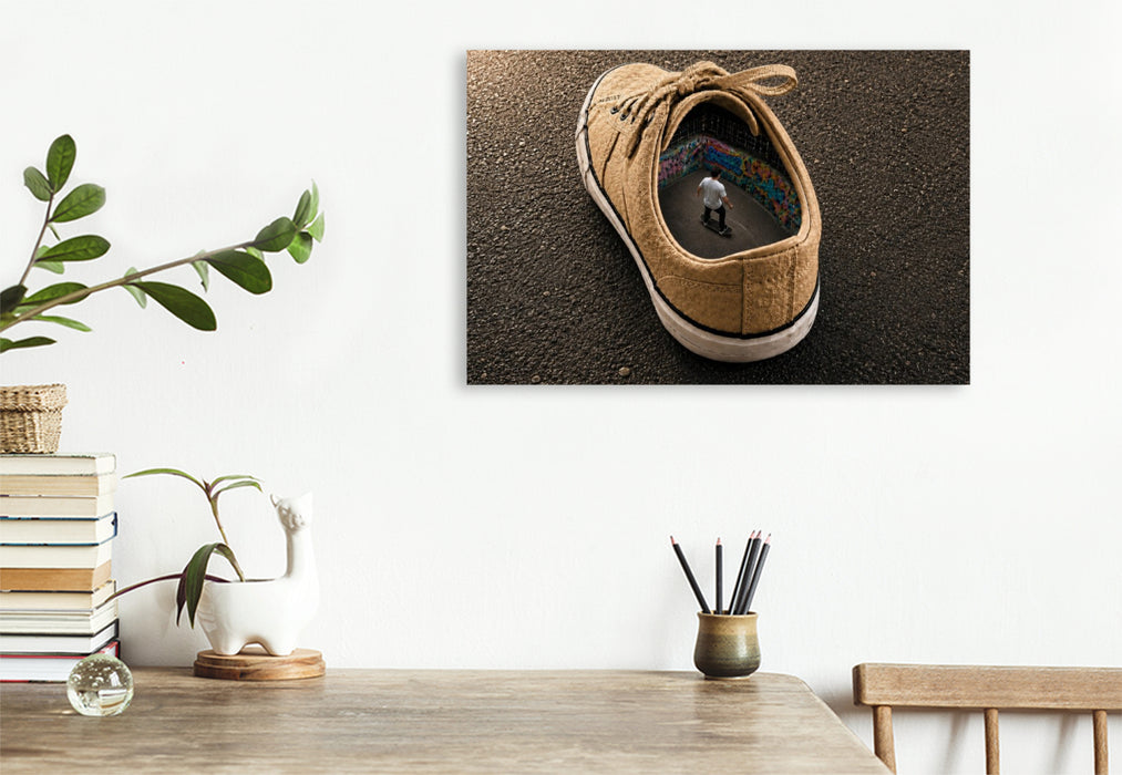 Premium Textil-Leinwand Skatepark im Sneaker