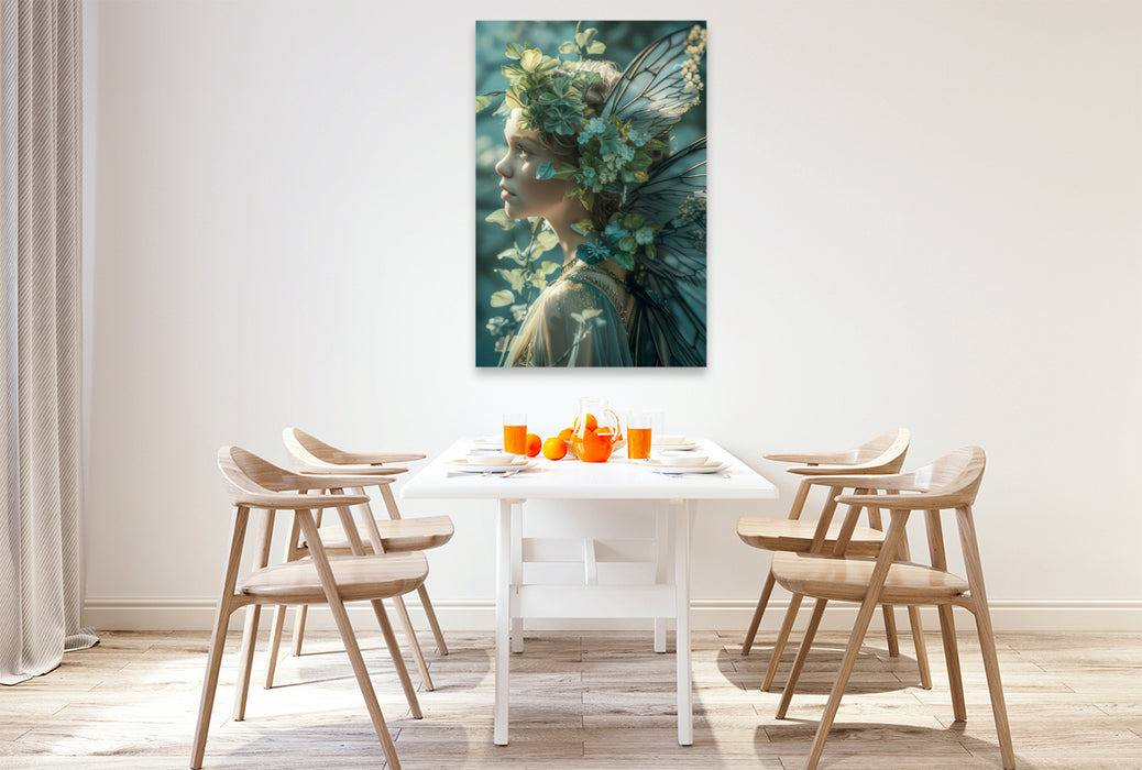 Premium Textil-Leinwand Efeu