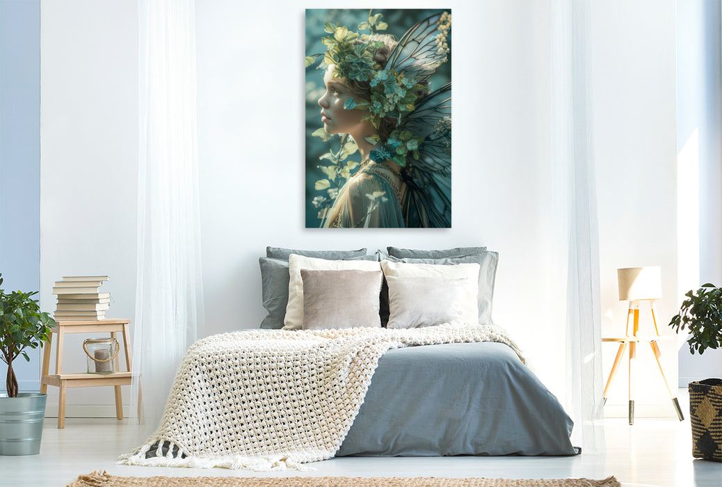 Premium Textil-Leinwand Efeu