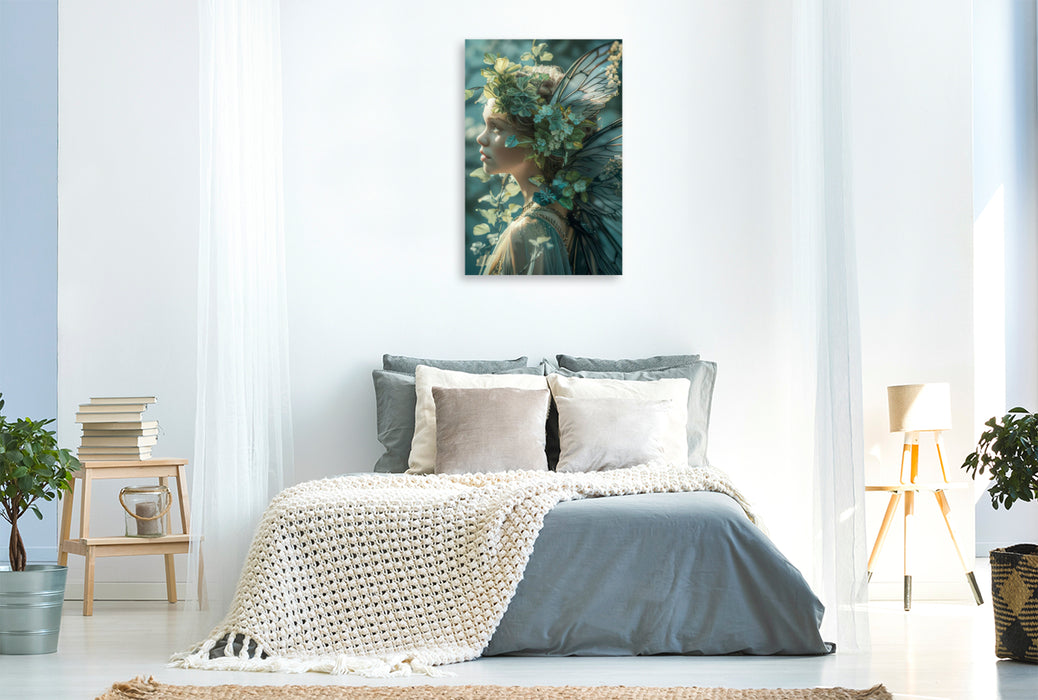 Premium Textil-Leinwand Efeu