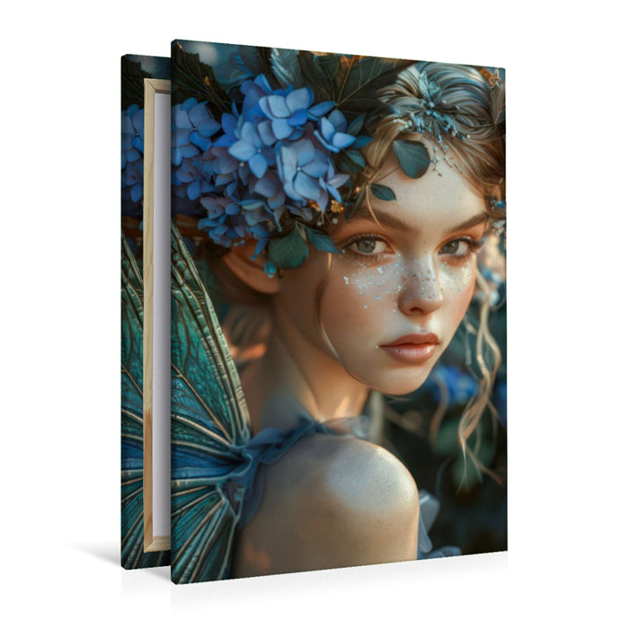 Premium Textil-Leinwand Stiefmütterchen