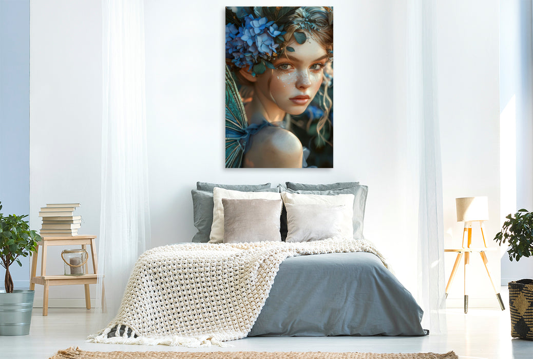 Premium Textil-Leinwand Stiefmütterchen