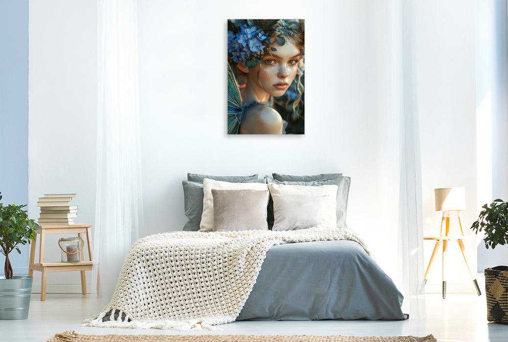 Premium Textil-Leinwand Stiefmütterchen
