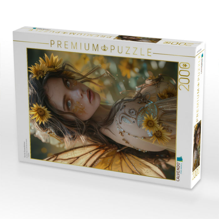 Fee der Sonnenblumen - CALVENDO Foto-Puzzle'