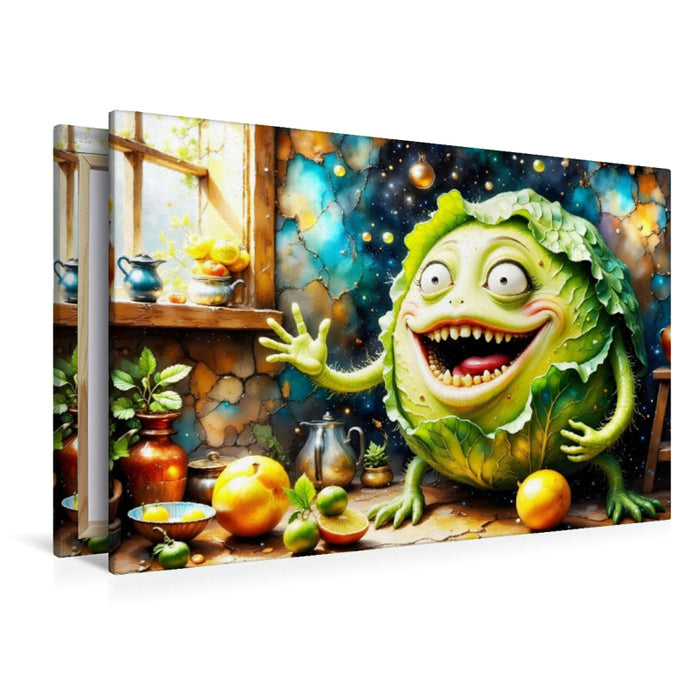 Premium Textil-Leinwand Die dicke Knutschkugel