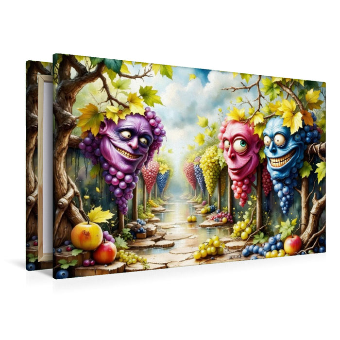 Premium Textil-Leinwand Die Weinbeeren im Rausch