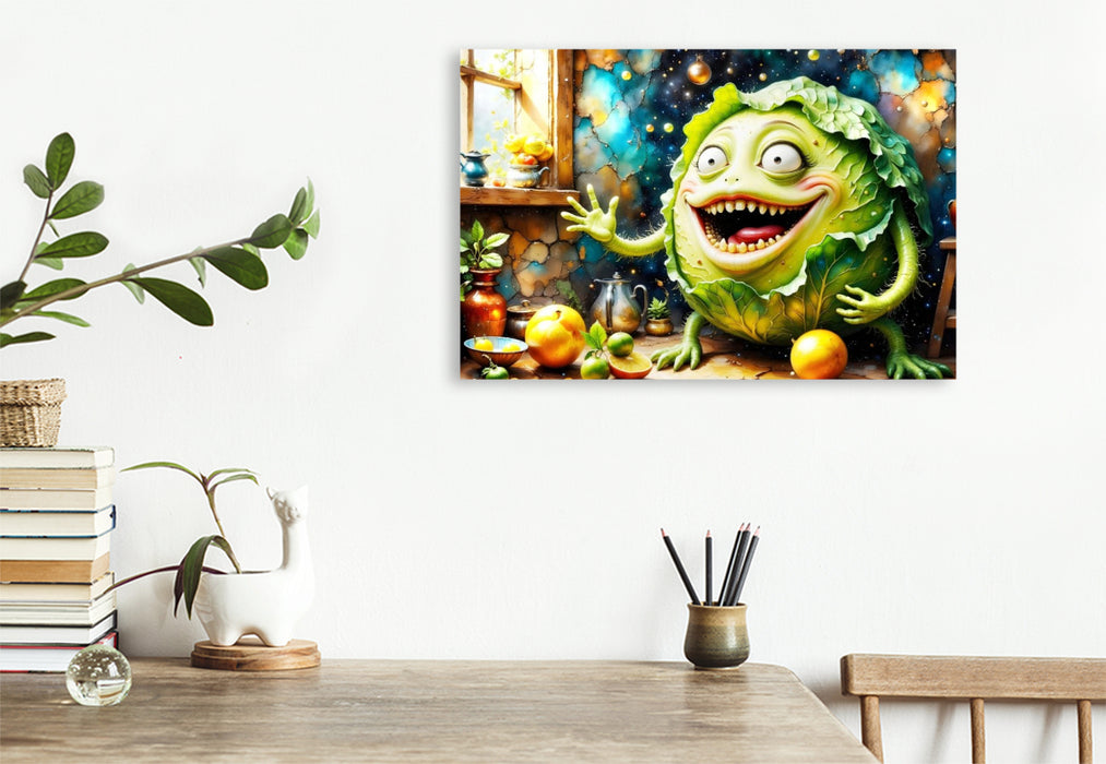 Premium Textil-Leinwand Die dicke Knutschkugel
