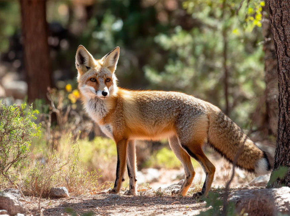 Fuchs - Aufmerksam durch den Wald - CALVENDO Foto-Puzzle'