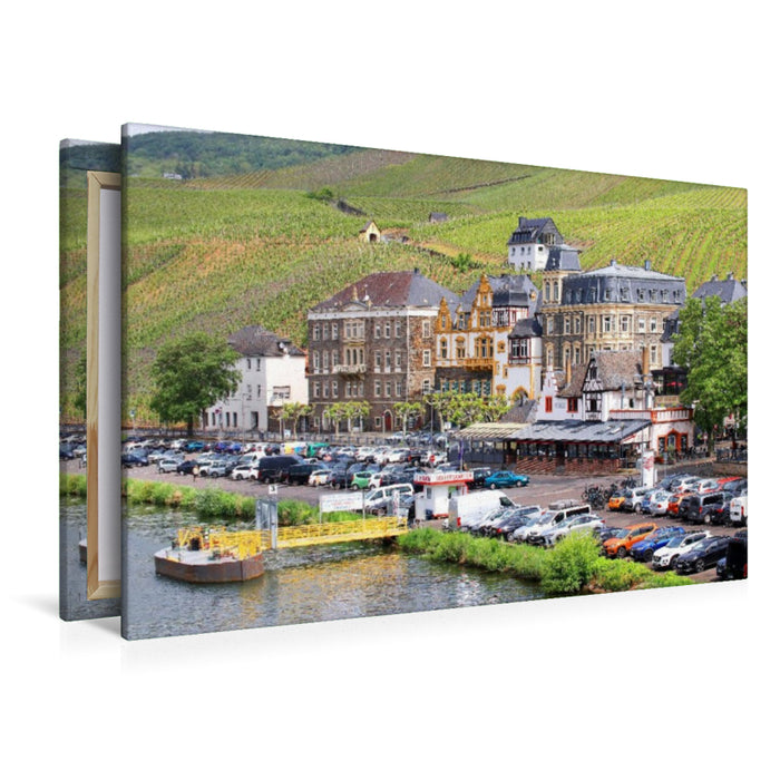 Premium Textil-Leinwand An der Uferpromenade Gestade in Bernkastel-Kues