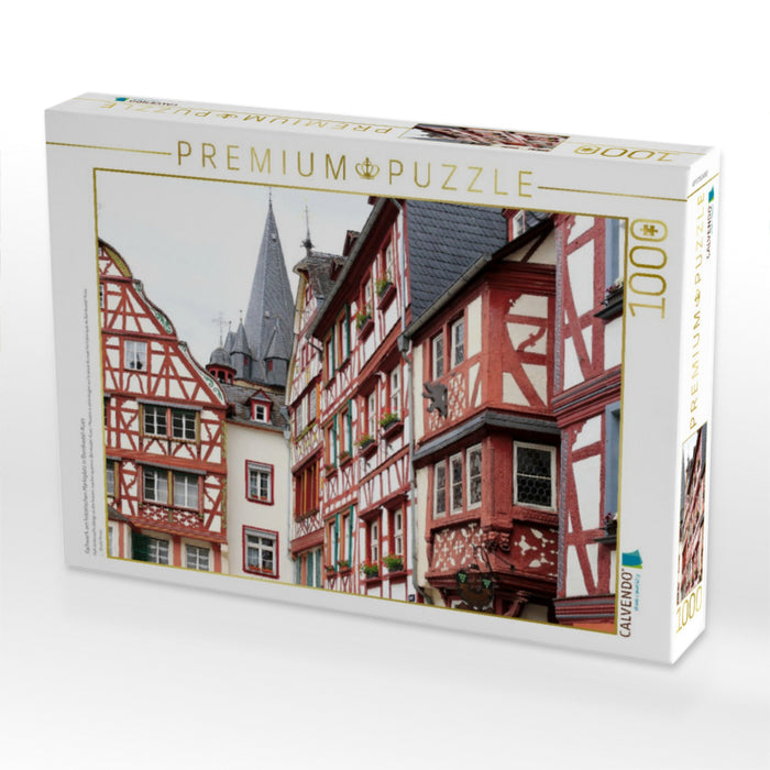 Fachwerk am historischen Marktplatz in Bernkastel-Kues - CALVENDO Foto-Puzzle'