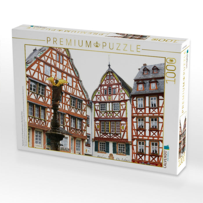 Marktplatz mit St. Michaelsbrunnen in Bernkastel-Kues - CALVENDO Foto-Puzzle'