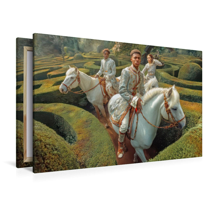 Premium Textil-Leinwand Gartenlabyrinthe