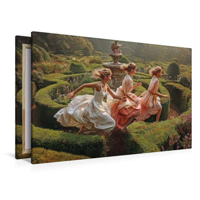 Premium Textil-Leinwand Gartenlabyrinthe