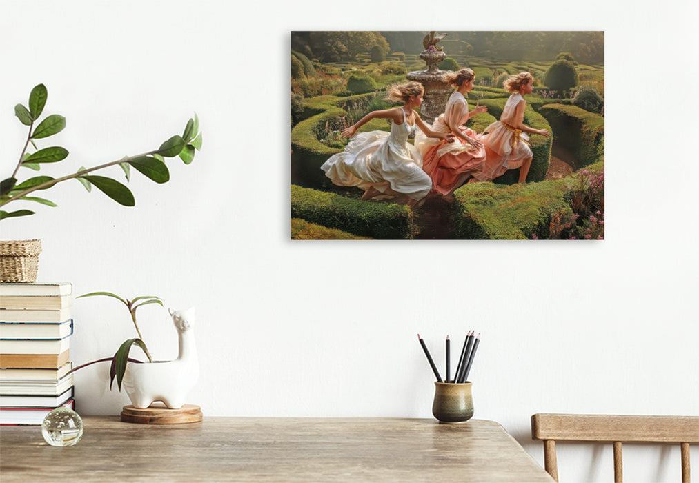 Premium Textil-Leinwand Gartenlabyrinthe