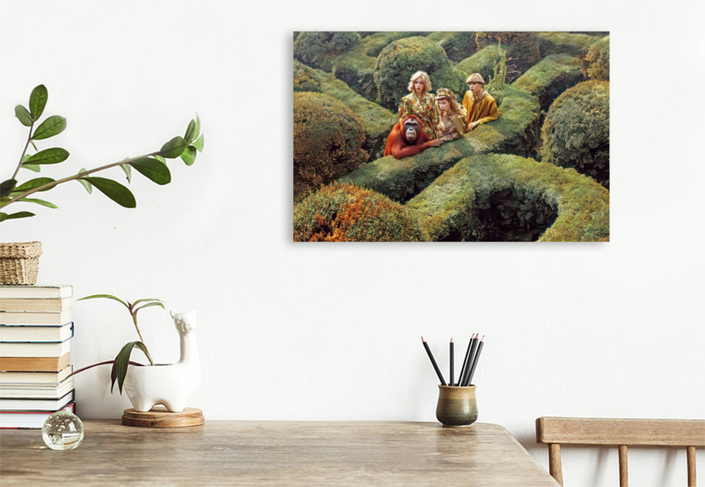 Premium Textil-Leinwand Gartenlabyrinthe