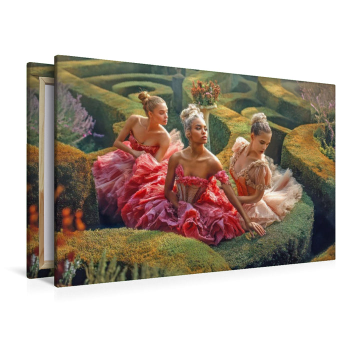 Premium Textil-Leinwand Gartenlabyrinthe