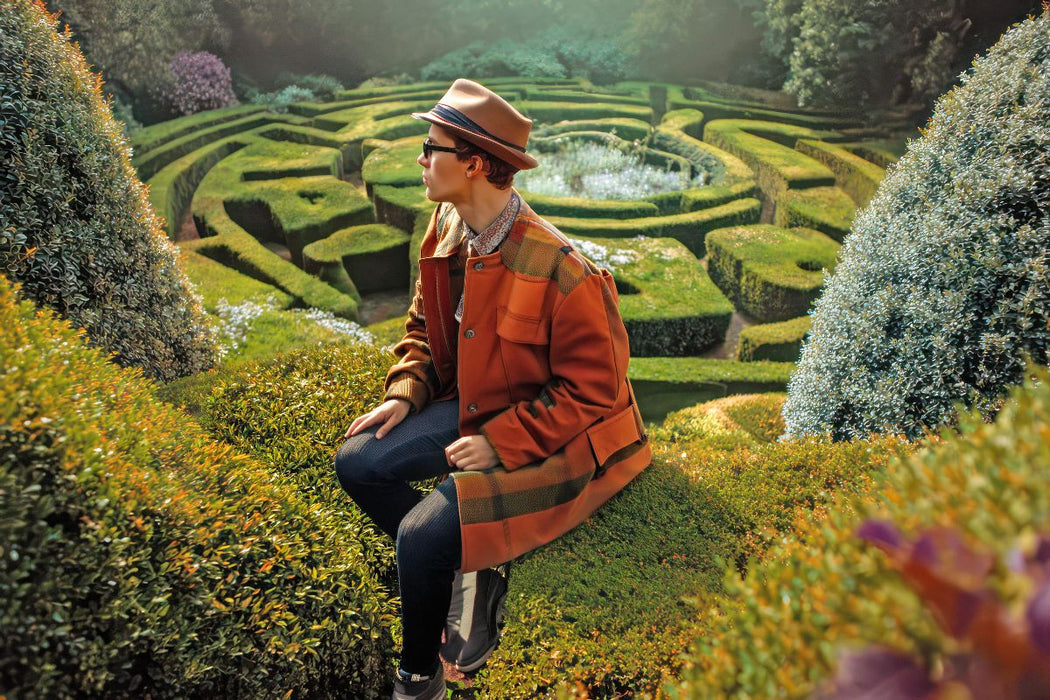 Premium Textil-Leinwand Gartenlabyrinthe