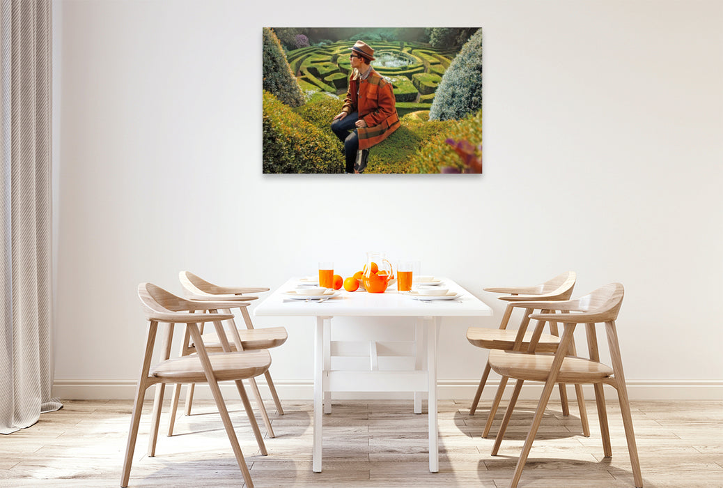 Premium Textil-Leinwand Gartenlabyrinthe