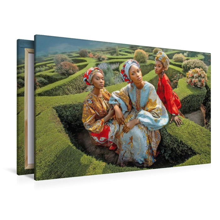 Premium Textil-Leinwand Gartenlabyrinthe
