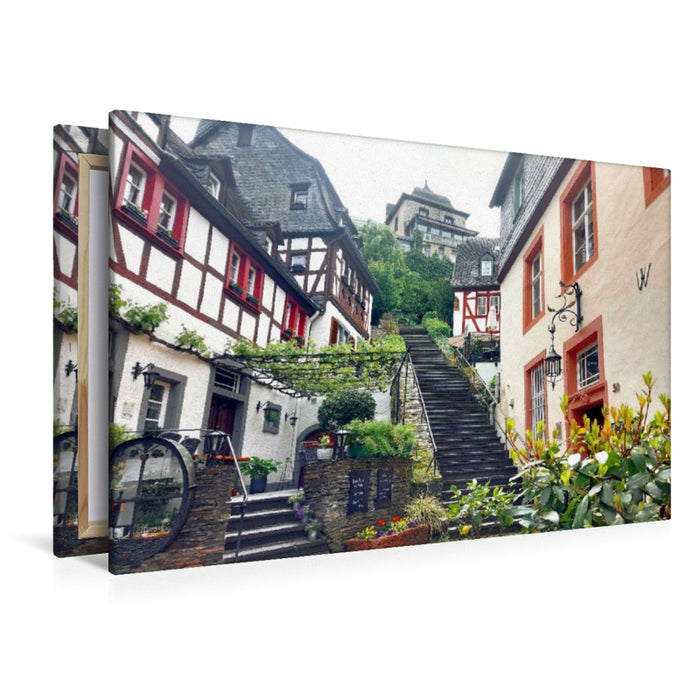 Premium Textil-Leinwand Zeitlos schönes Beilstein an der Mosel