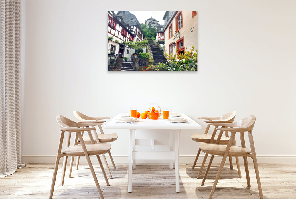 Premium Textil-Leinwand Zeitlos schönes Beilstein an der Mosel