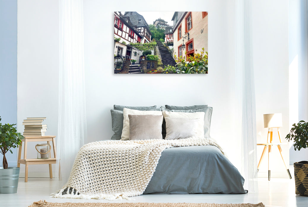 Premium Textil-Leinwand Zeitlos schönes Beilstein an der Mosel