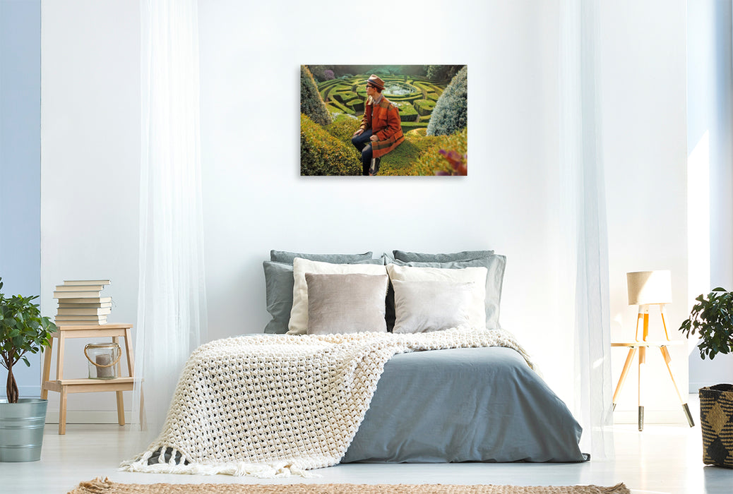 Premium Textil-Leinwand Gartenlabyrinthe