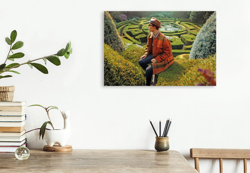 Premium Textil-Leinwand Gartenlabyrinthe