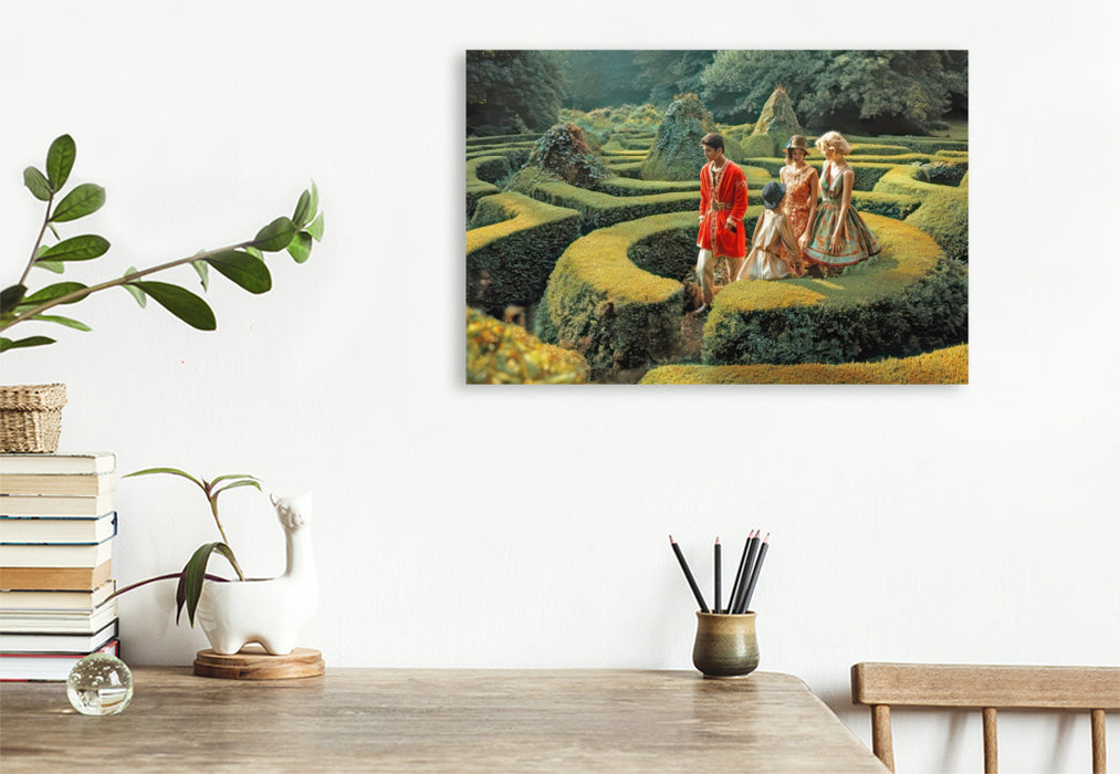 Premium Textil-Leinwand Gartenlabyrinthe