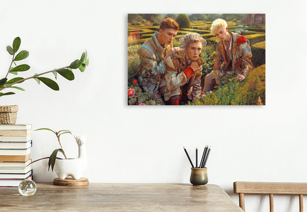 Premium Textil-Leinwand Gartenlabyrinthe
