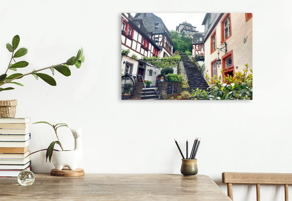 Premium Textil-Leinwand Zeitlos schönes Beilstein an der Mosel