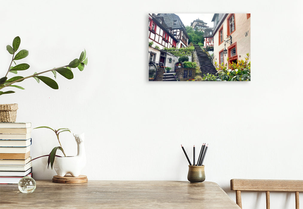 Premium Textil-Leinwand Zeitlos schönes Beilstein an der Mosel