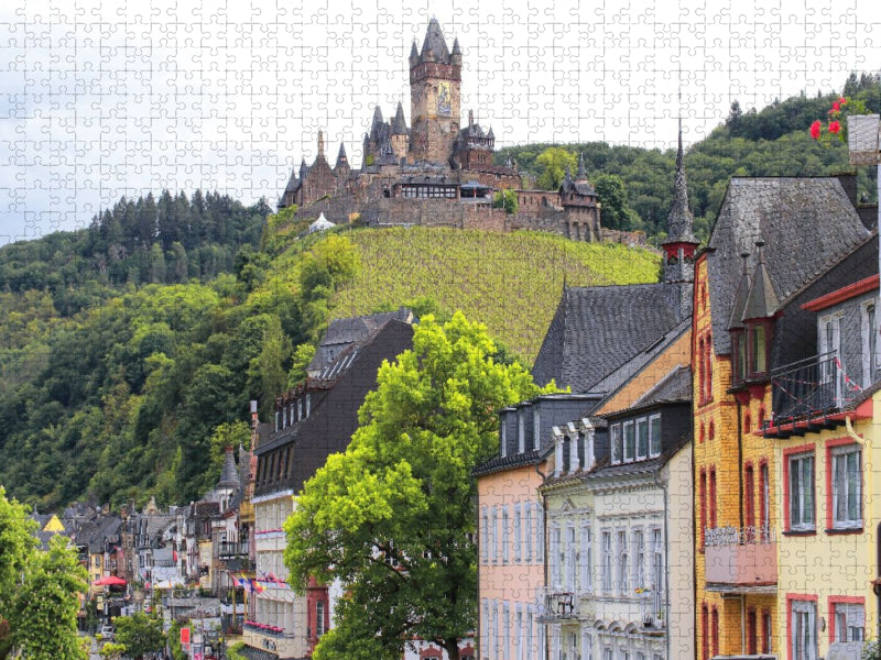 Moselort Cochem mit der Reichsburg - CALVENDO Foto-Puzzle'