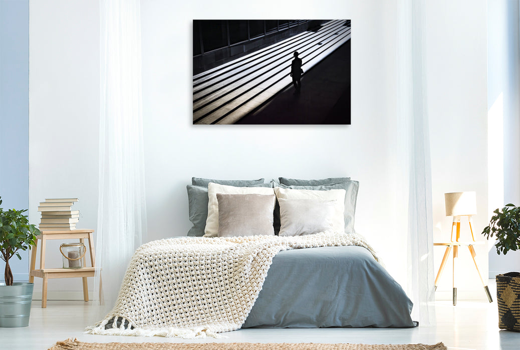Premium Textil-Leinwand Schatten, die Geschichten erzählen.