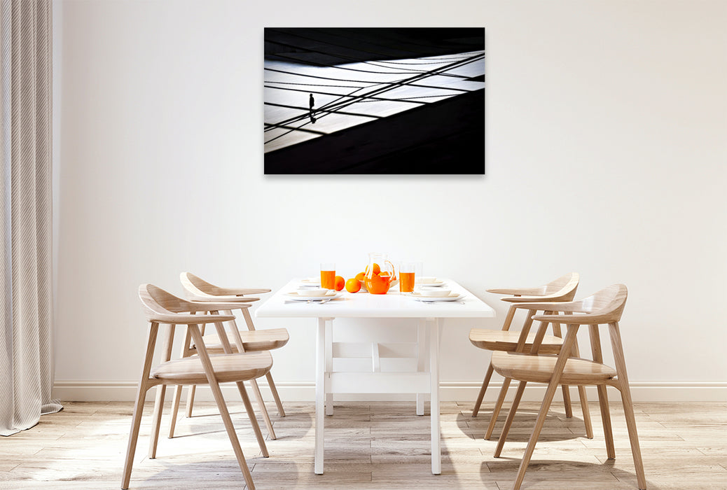 Premium Textil-Leinwand Die Eleganz der Kontur.