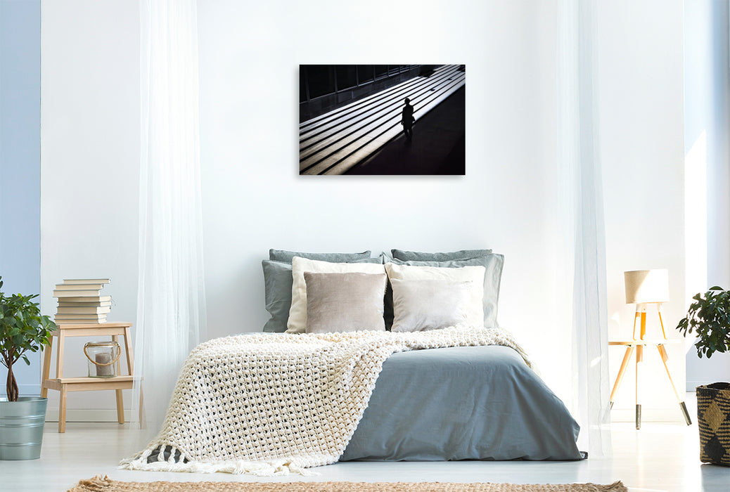 Premium Textil-Leinwand Schatten, die Geschichten erzählen.
