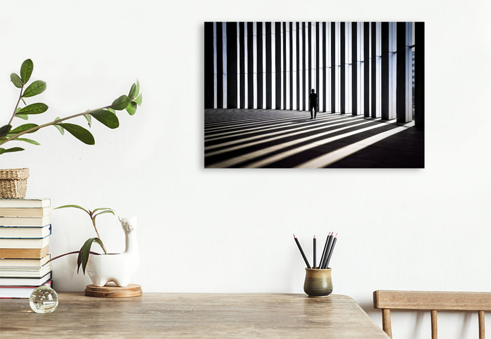 Premium Textil-Leinwand Silhouetten als stille Poesie.