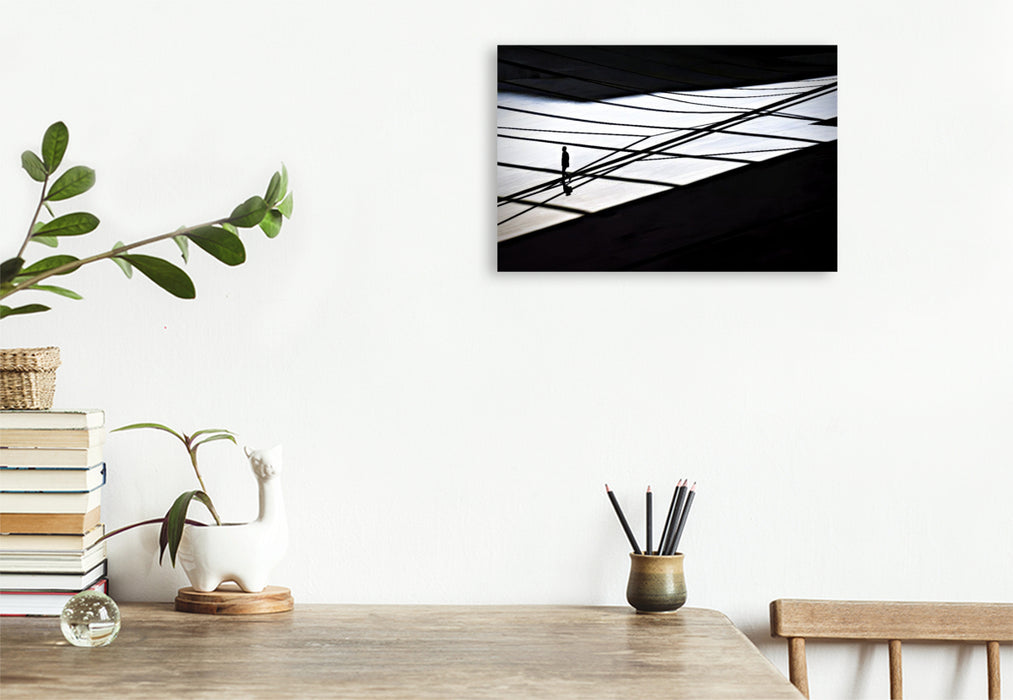 Premium Textil-Leinwand Die Eleganz der Kontur.